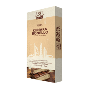 MILK CHOCOLATE WITH KUNAFA BISCO CREAM PASTE FILLING 190G - شوكولاتة بالحليب محشوة بيسكو كريم مع عجينة الكنافة
